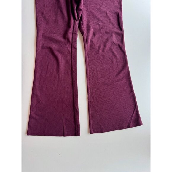 Aritzia SUNDAY BEST Purple Cotton Baby Waffle Knit Flared Lounge Pants, Size M - Picture 3 of 13